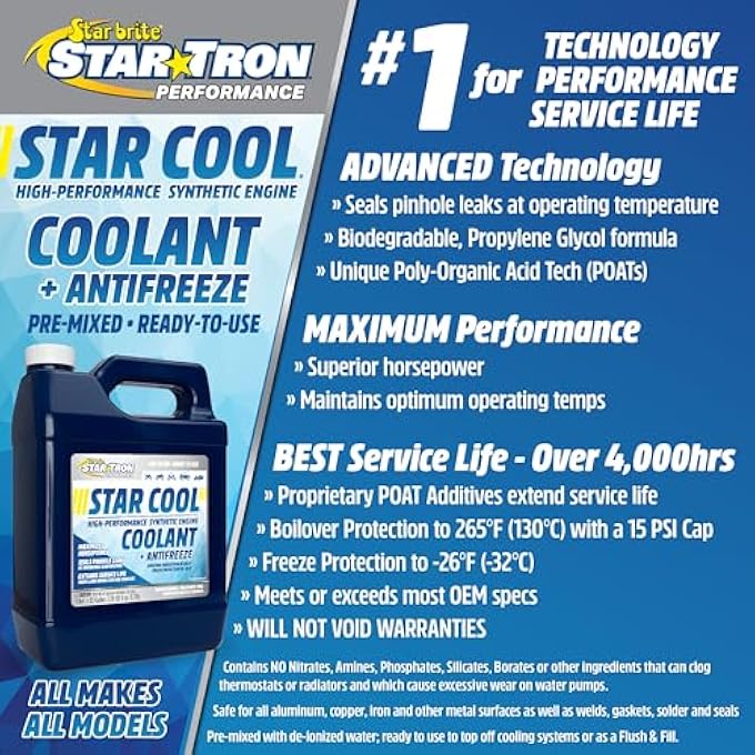 Star Brite STAR-COOL PREMIUM SYNTHETIC PG ENGINE COOLANT - 1 GAL (033200) - Image 4